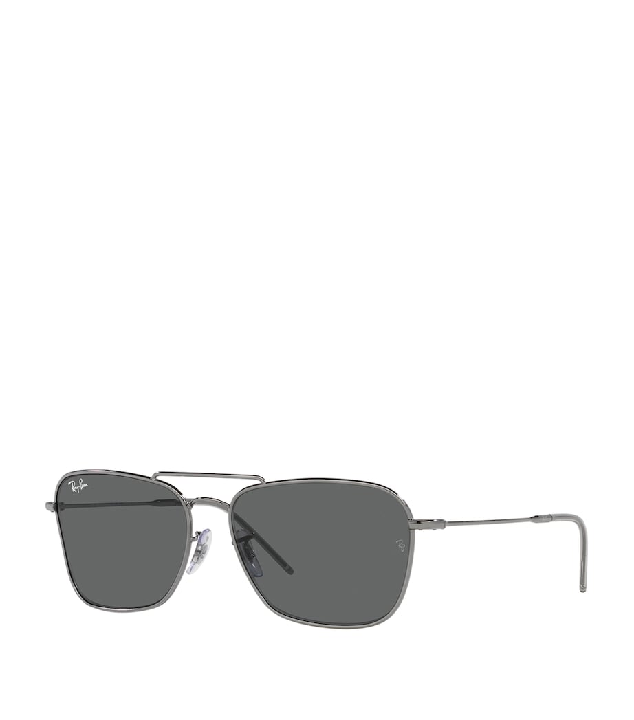 Ray-Ban gunmetal square sunglasses, UK version