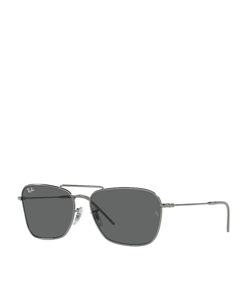 Ray-Ban gunmetal square sunglasses, UK version
