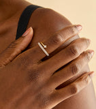 Astrid & Miyu gold-plated sterling silver ring with cubic zirconia (British brand)