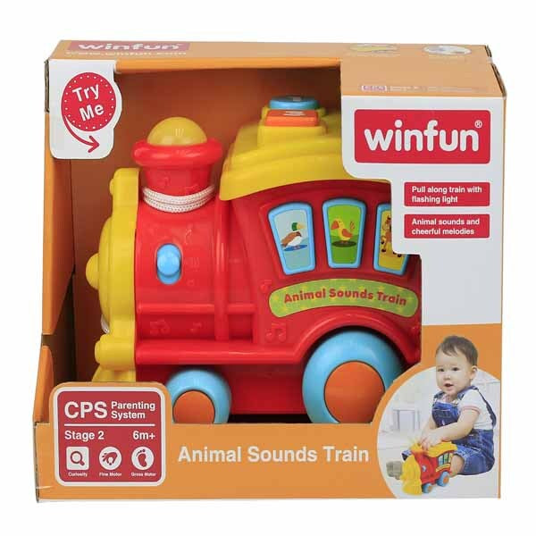 Winfun Animal Sounds Train pull-along educational toy (British brand)