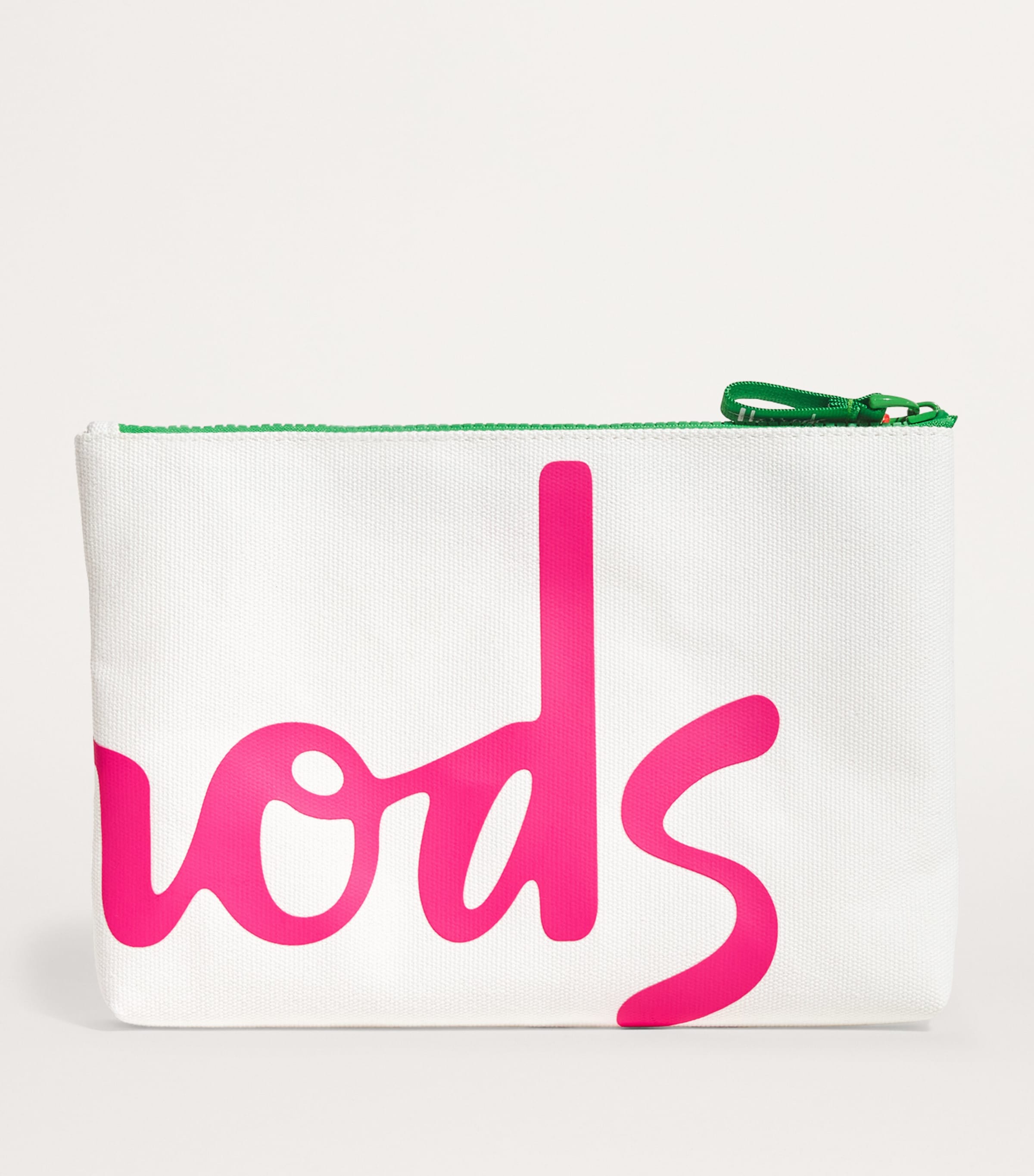 Harrods Medium Cotton Logo Pouch, UK version