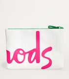 Harrods Medium Cotton Logo Pouch, UK version
