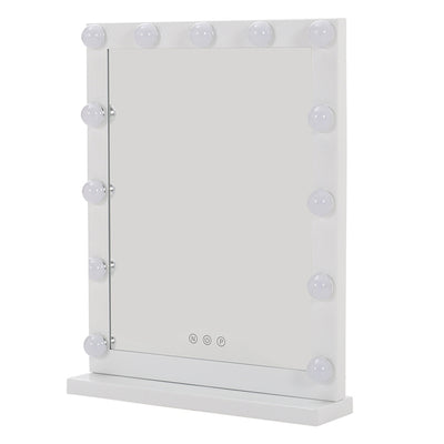 Livingandhome Hollywood beleuchteter Schminkspiegel 42x54,5cm