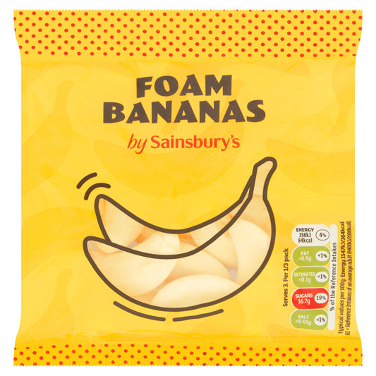 Sainsbury's Foam Banana Sweets 70g sweets Sainsburys   