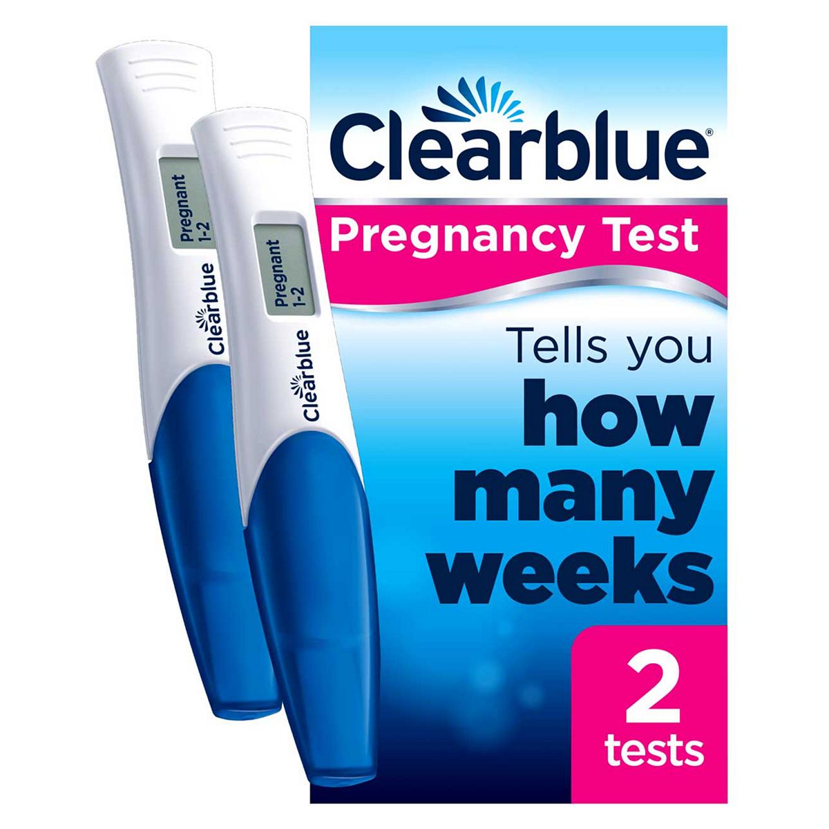 Clearblue Digital Pregnancy Test with Weeks Indicator - 2 tests GOODS Boots   