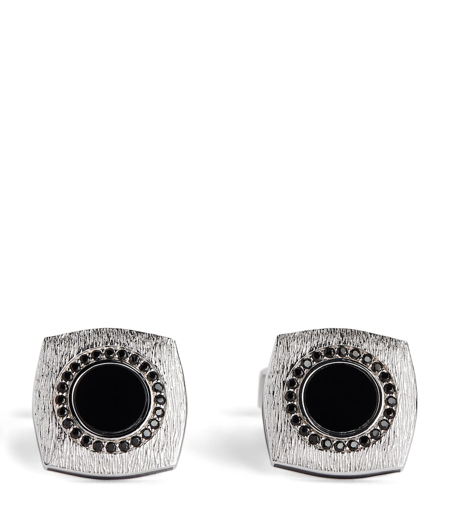 Tateossian Graffiato rounded square cufflinks (British brand)