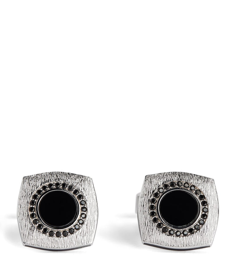 Tateossian Graffiato rounded square cufflinks (British brand)