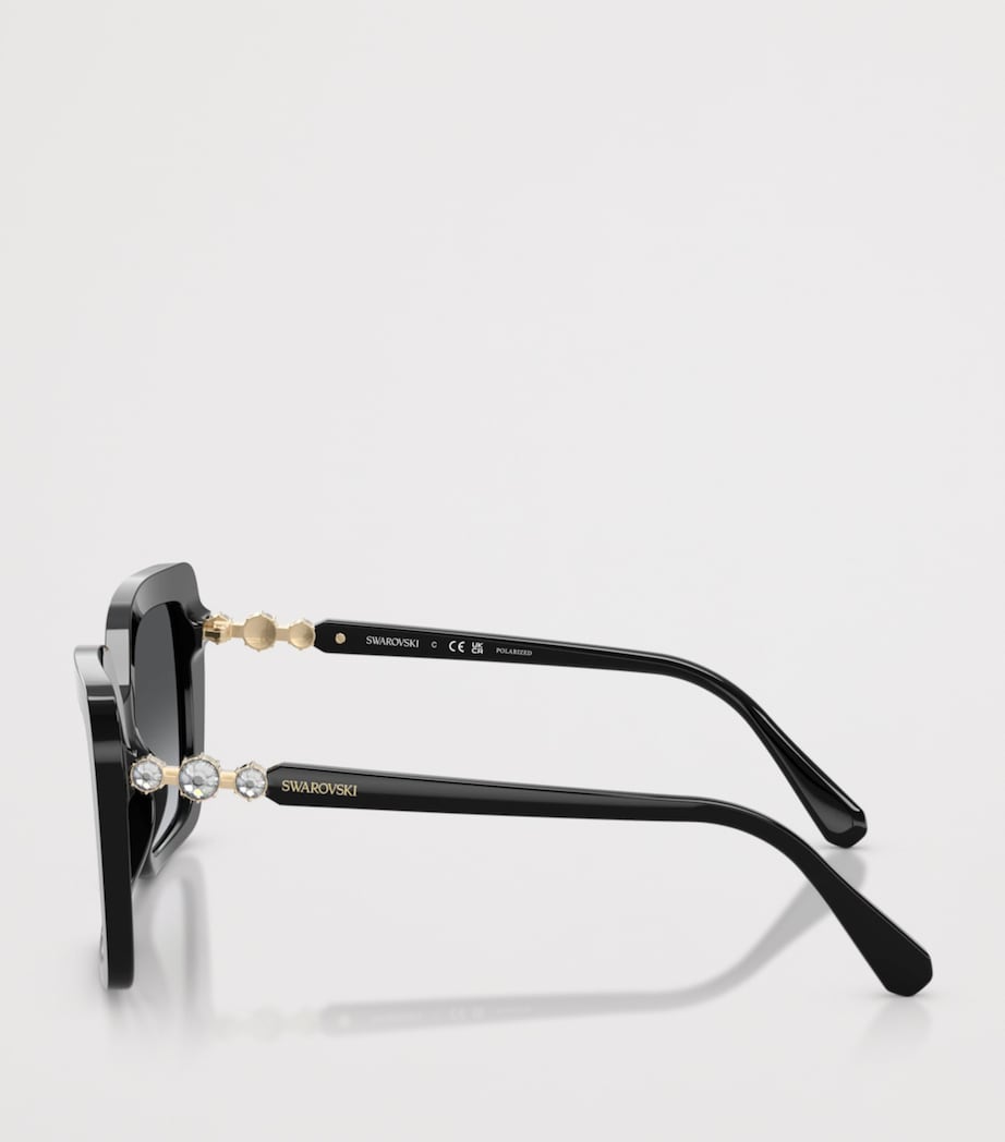 Swarovski butterfly sunglasses with acetate frame and UV protection (British brand)