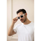 SVNX oversized cat eye sunglasses matte white, UK version
