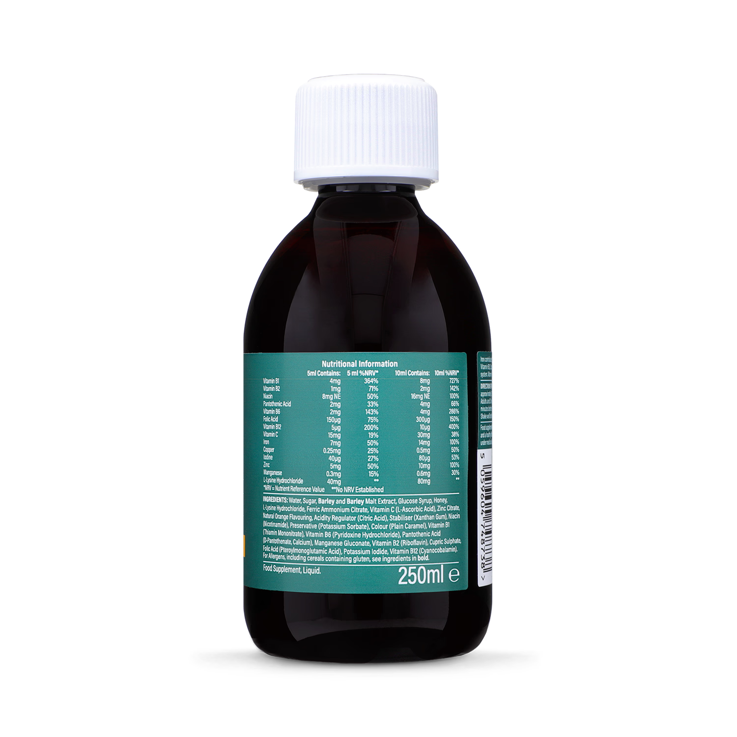 Holland & Barrett Iron supplement liquid orange flavour 250ml, UK version