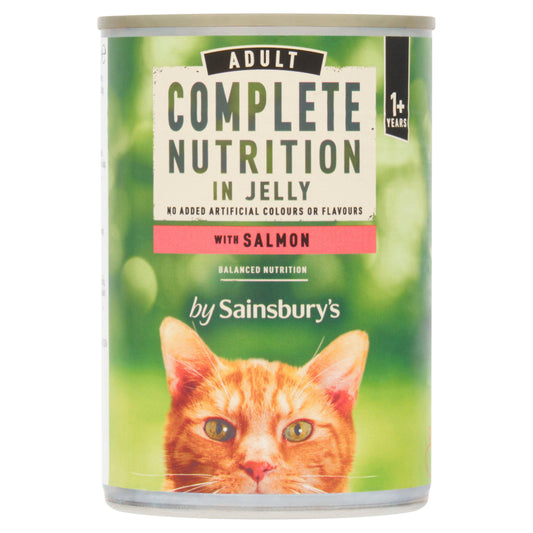 Sainsbury's Complete Nutrition 1+ Adult Cat Food with Salmon in Jelly 400g