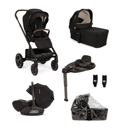 Poussette et nacelle Nuna MIXX Next, siège auto ARRA Flex et adaptateur BASE Curv