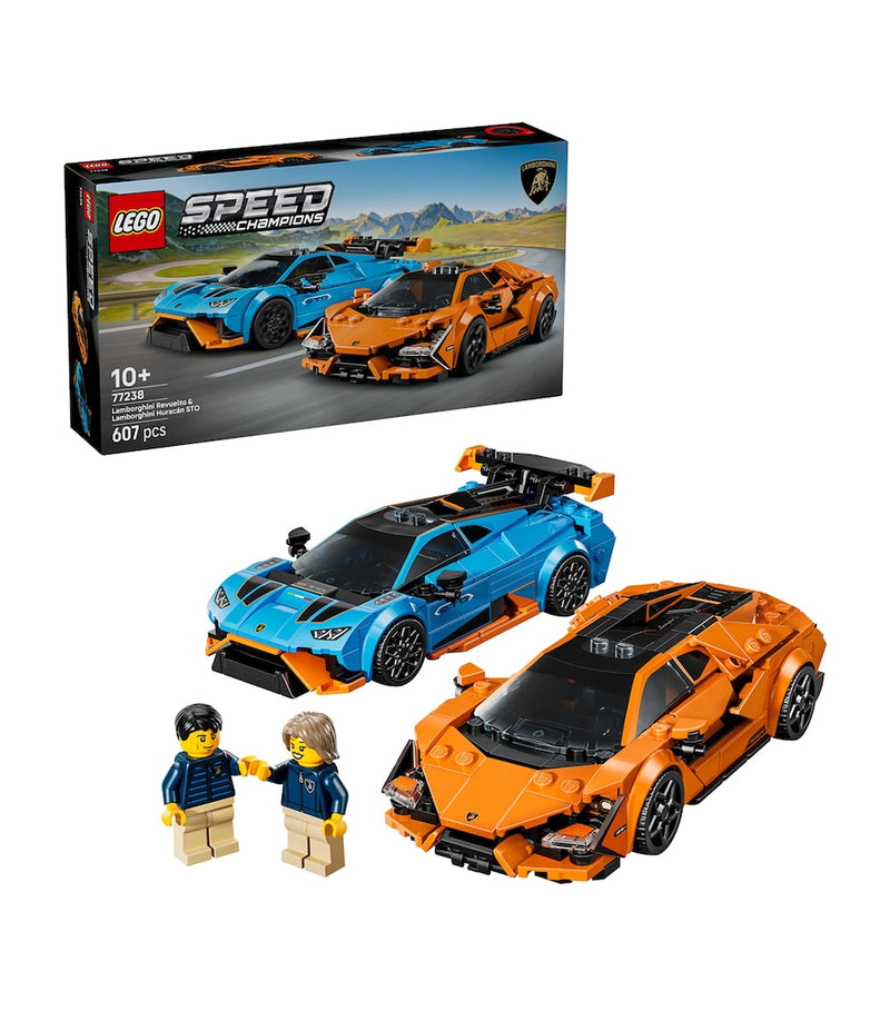Lego Speed Champions Lamborghini Revuelto & Huracán STO building set, UK version