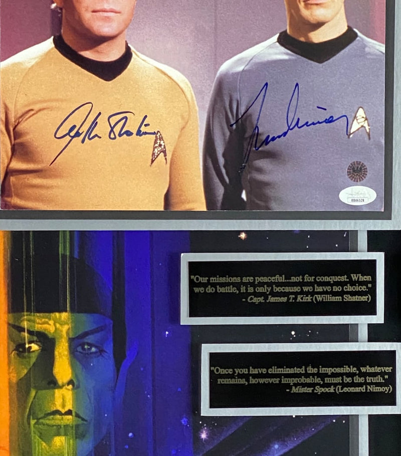 Leipzig Galleries Star Trek signed display William Shatner Leonard Nimoy (British brand)