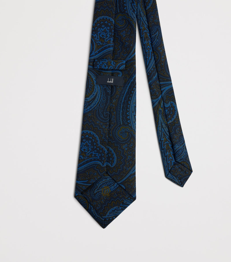 Dunhill silk paisley tie 100% mulberry silk, UK version