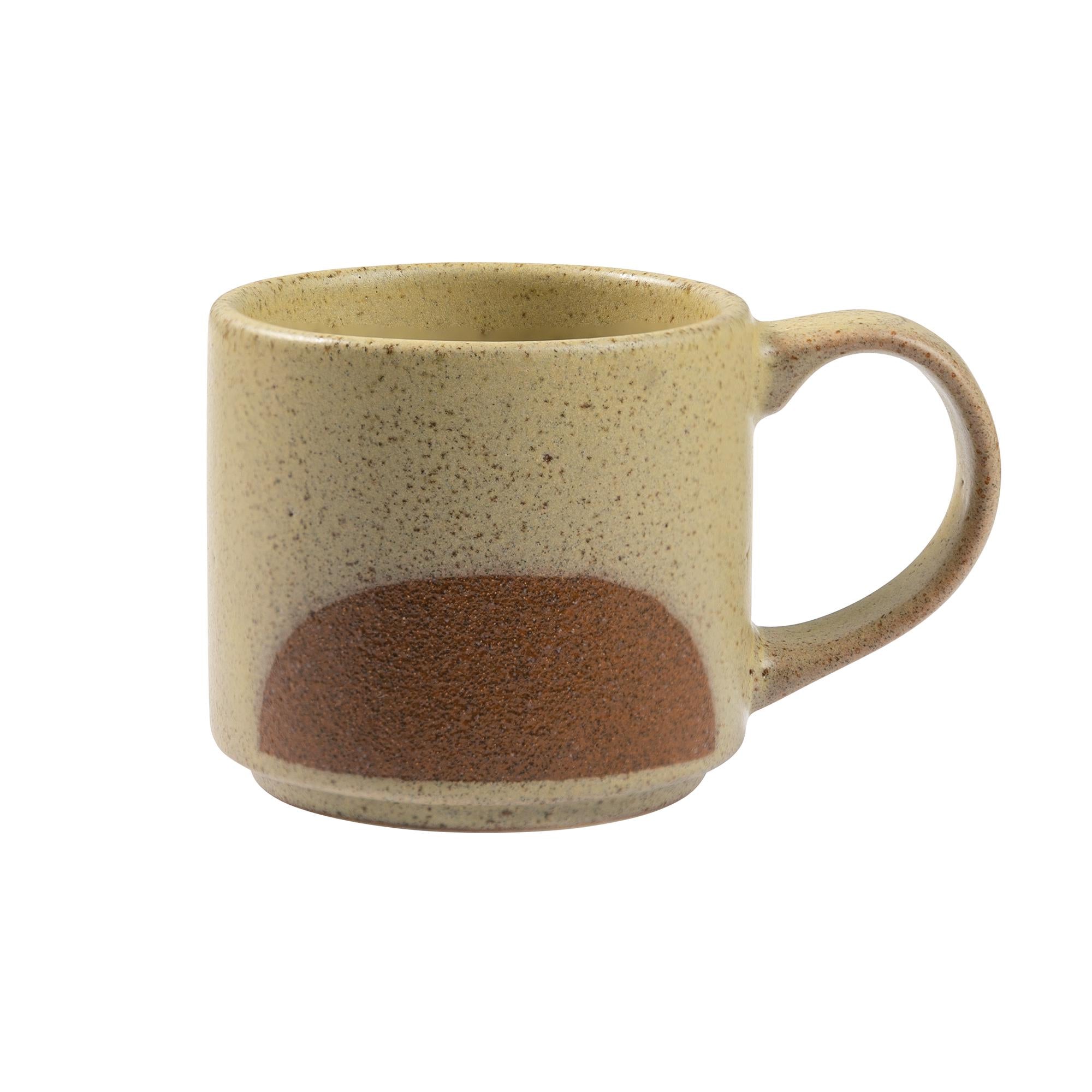 Habitat Two Tone Ochre Spot Espresso Cup GOODS Sainsburys   