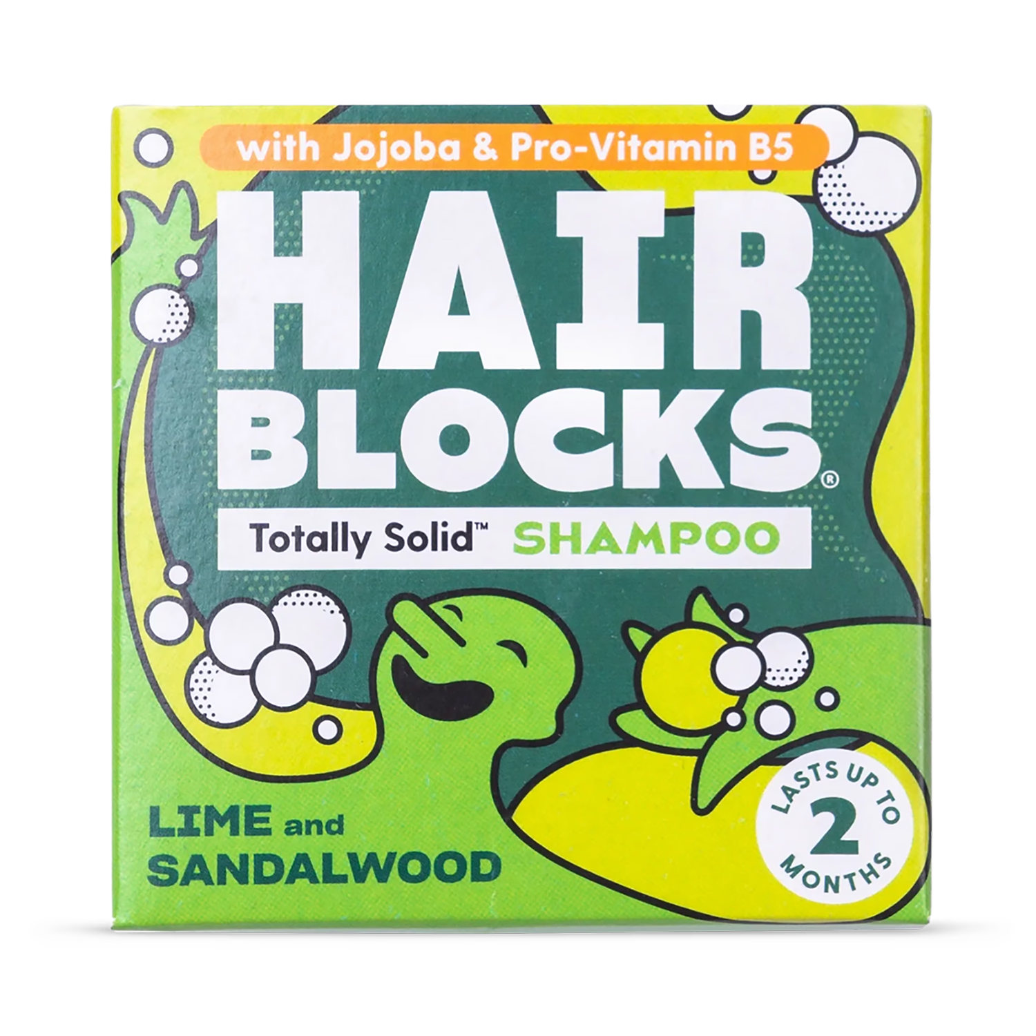 Hair Blocks solid shampoo bar lime and sandalwood - British product