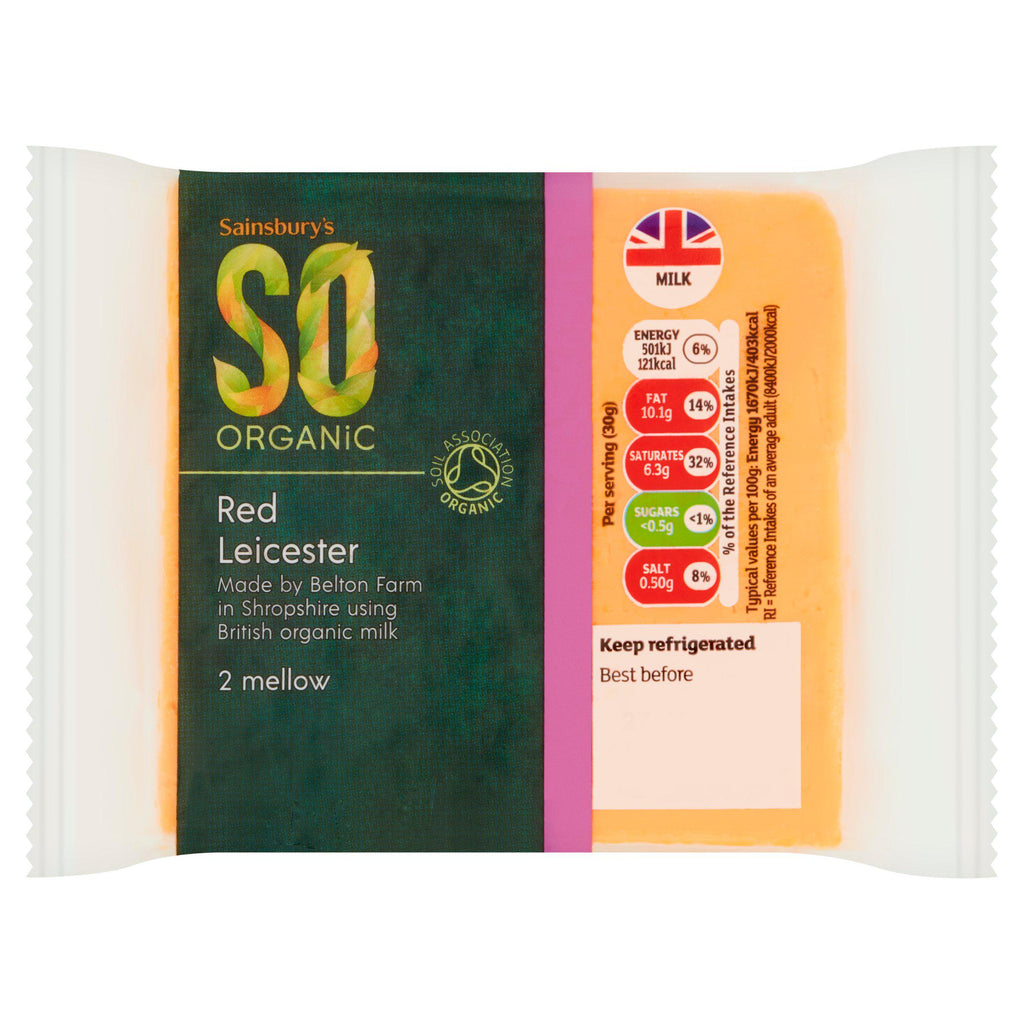 Sainsbury's Red Leicester, SO Organic 270g