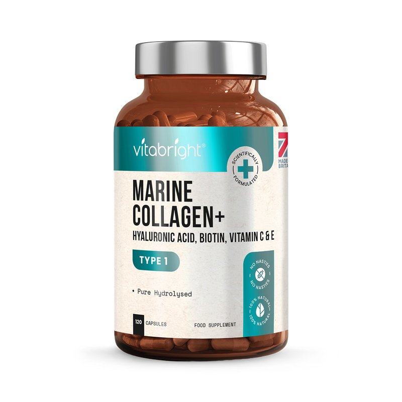 VitaBright 9-in-1 marine collagen complex 120 capsules - British product