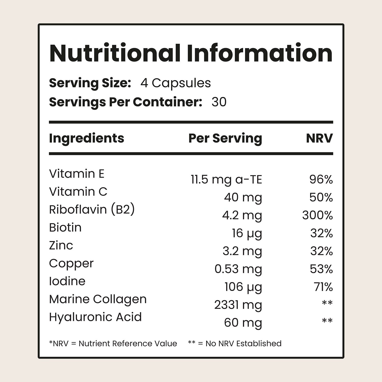 VitaBright 9-in-1 marine collagen complex 120 capsules - British product