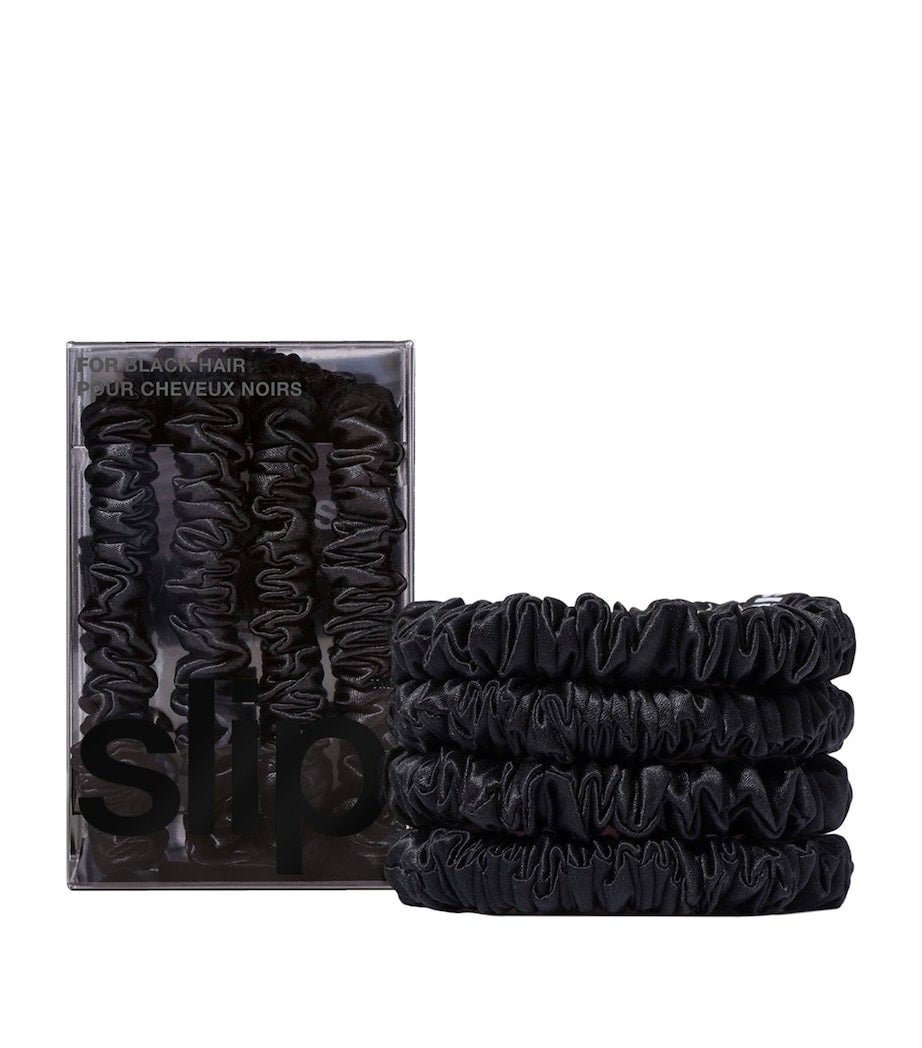 Slip Pure Silk Skinny Scrunchies Set of 4 (British brand)