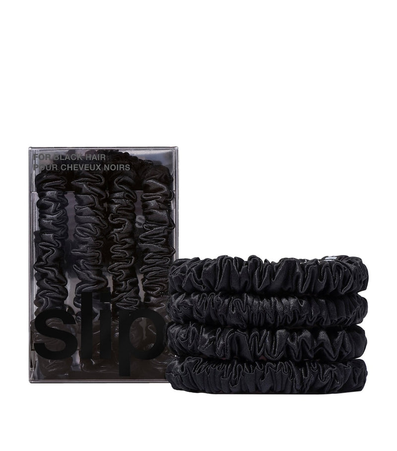 Slip Pure Silk Skinny Scrunchies Set of 4 (British brand)