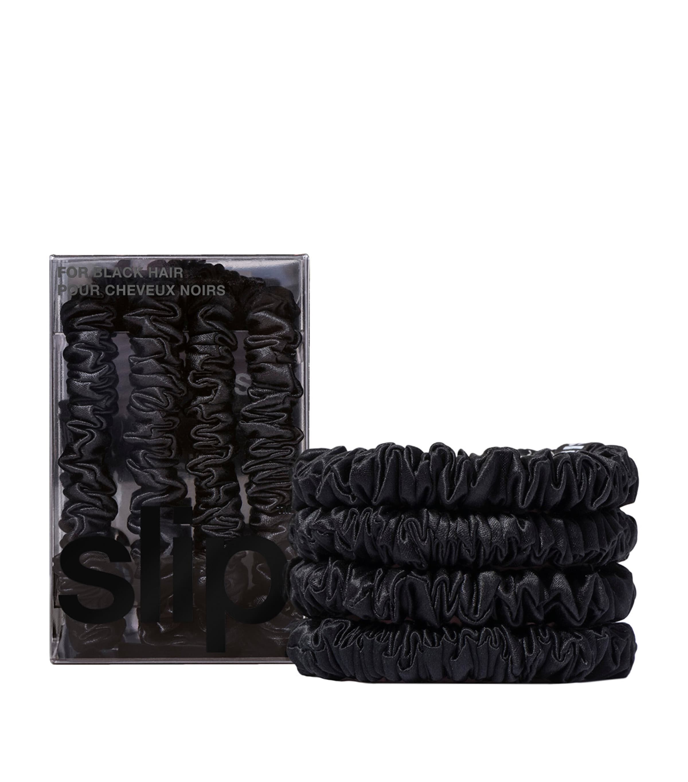 Slip Pure Silk Skinny Scrunchies Set of 4 (British brand)
