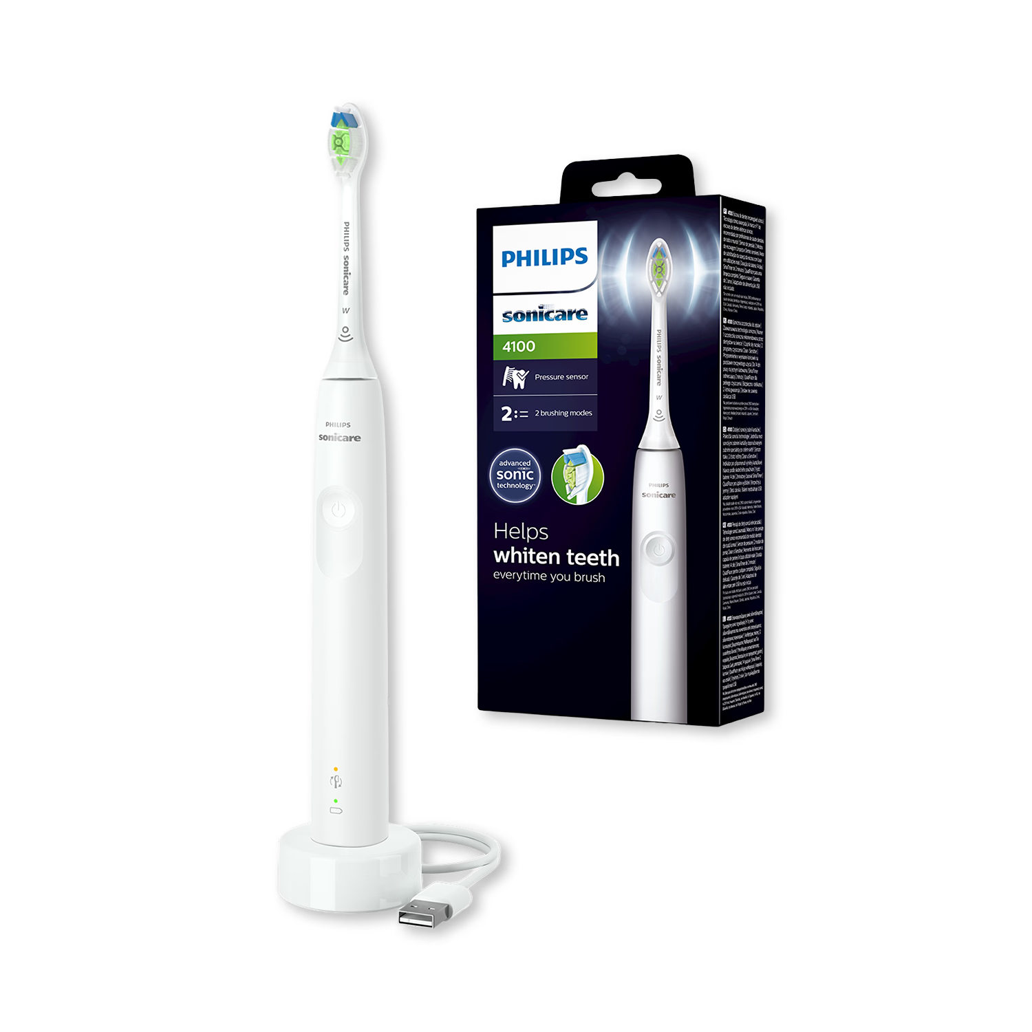 Philips Sonicare 4100 Series white electric toothbrush - British product