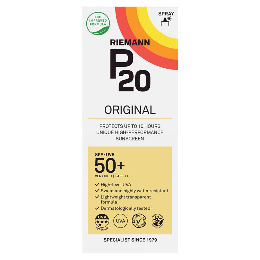 Riemann P20 Spray Original SPF / UVB 50+ GOODS ASDA   