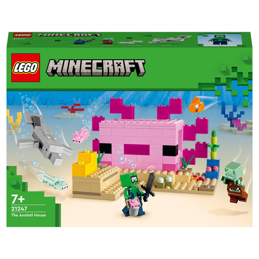 LEGO Minecraft The Axolotl House Building Toy 21247 GOODS ASDA   