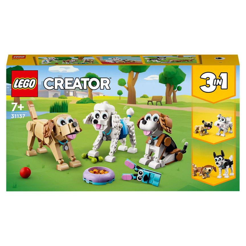 LEGO Creator 3 in 1 Adorable Dogs Animal Toys 31137 GOODS ASDA   