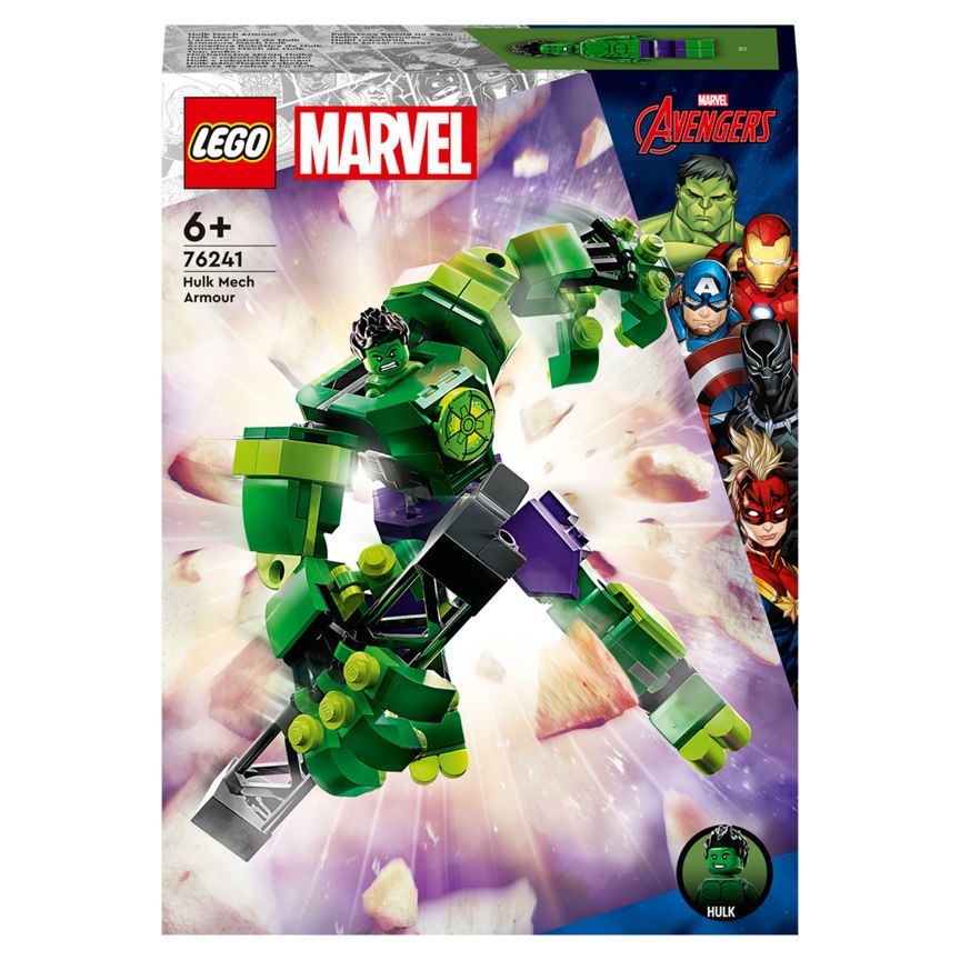 LEGO Marvel Hulk Mech Armour Building Toy 76241 ( Age 6+ Years) GOODS ASDA   