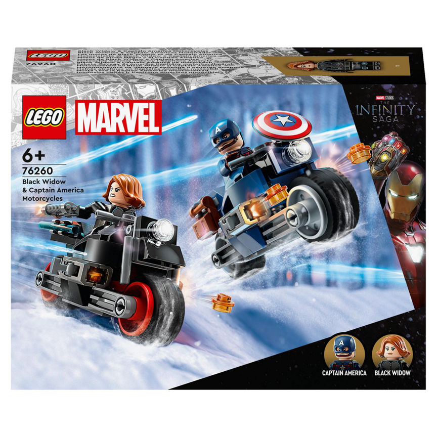 LEGO Marvel Black Widow & Captain America Motorcycles 76260 GOODS ASDA   