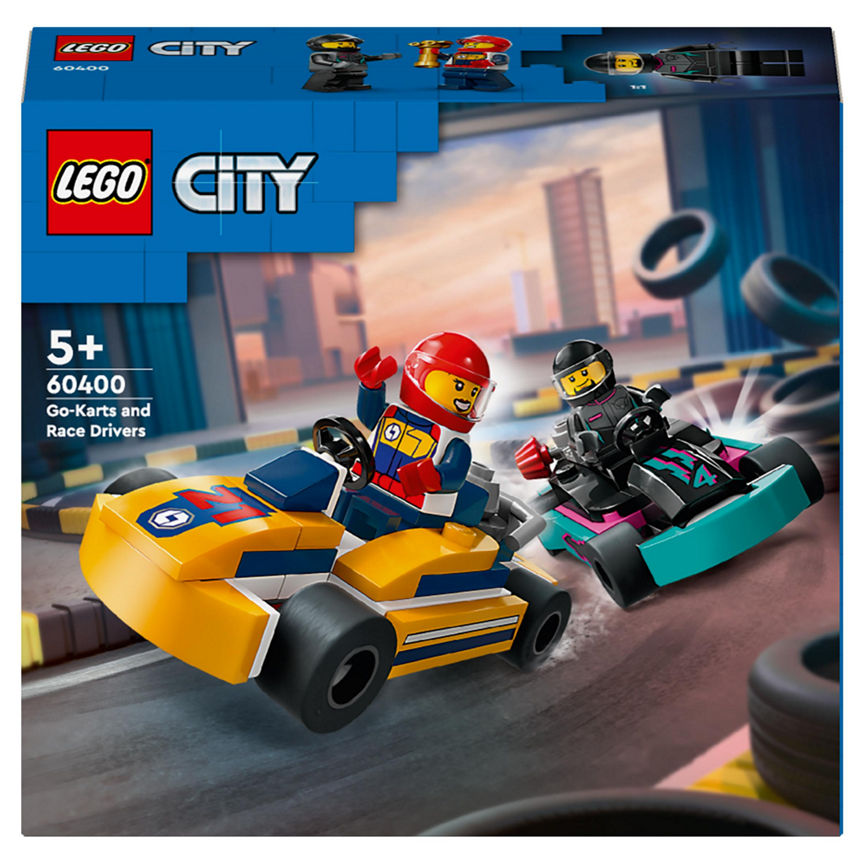 LEGO City Go-Karts and Race Drivers Toy Set 60400 GOODS ASDA   