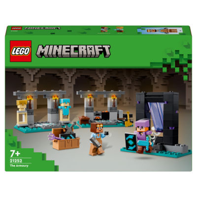 LEGO Minecraft The Armoury building toy set with figures, UK version