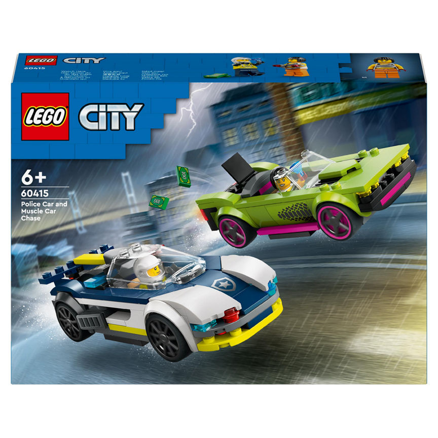 LEGO City Police Car and Muscle Car Chase Set 60415 GOODS ASDA   