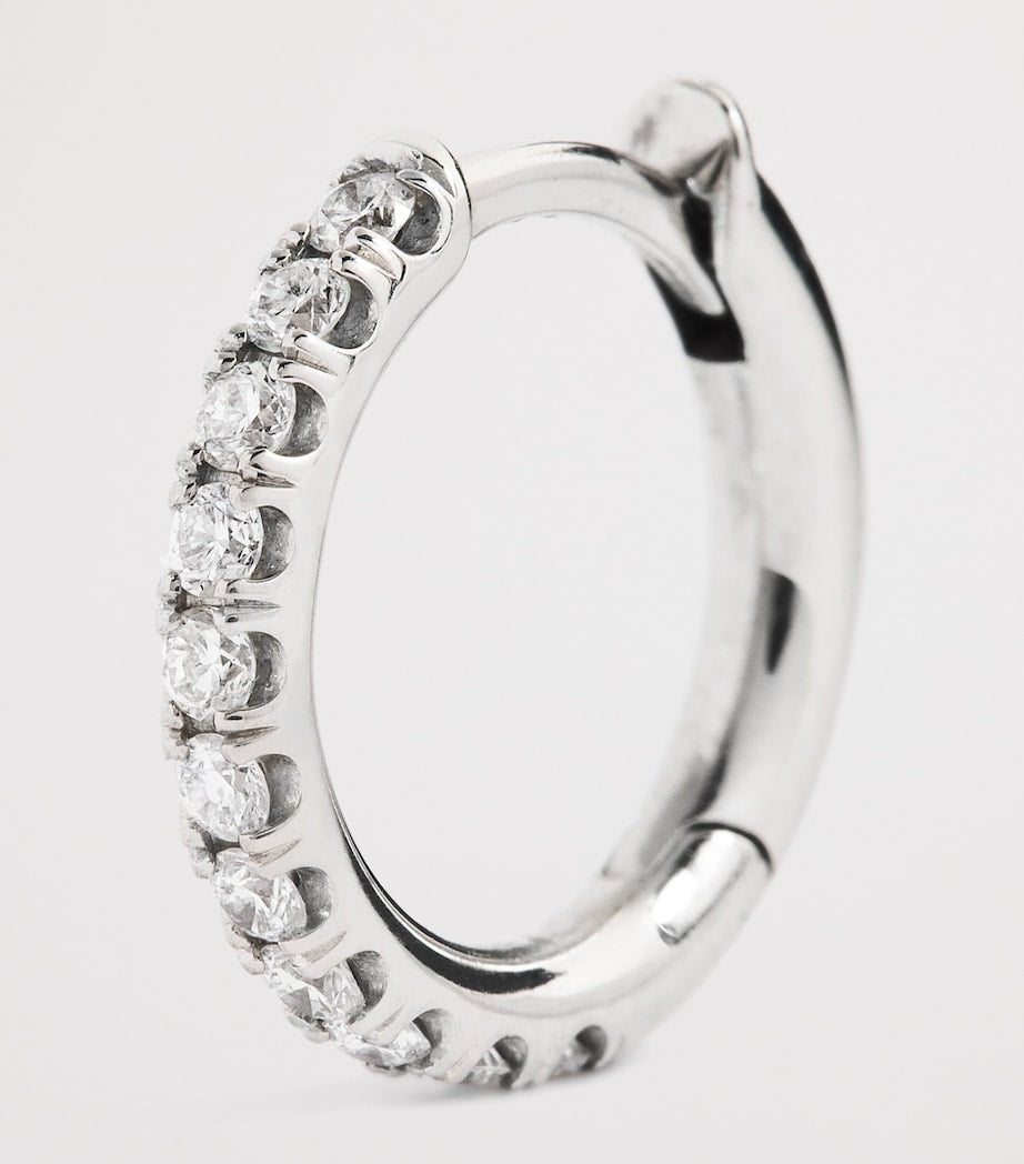 Spinelli Kilcollin single white gold diamond hoop earring, UK version