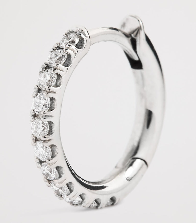 Spinelli Kilcollin single white gold diamond hoop earring, UK version