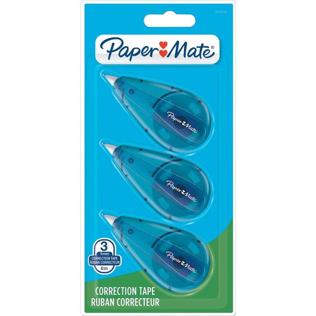 Paper Mate Correction Tape 5mmx6M   3 per pack