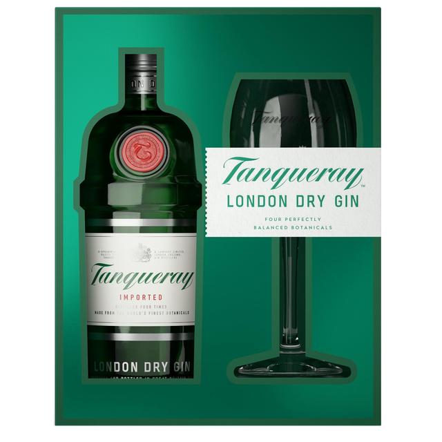 Tanqueray London Dry Gin and Copa Glass Gift Pack   70cl GOODS M&S   