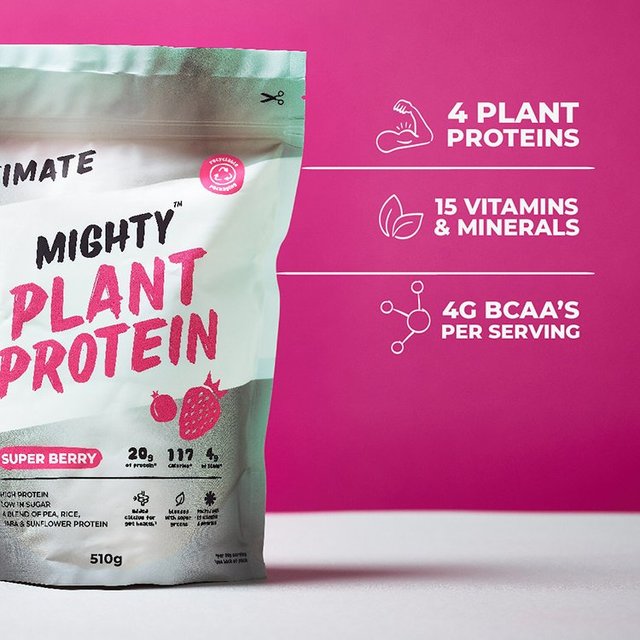 Mighty Ultimate Vegan Plant Protein Super Berry   510g