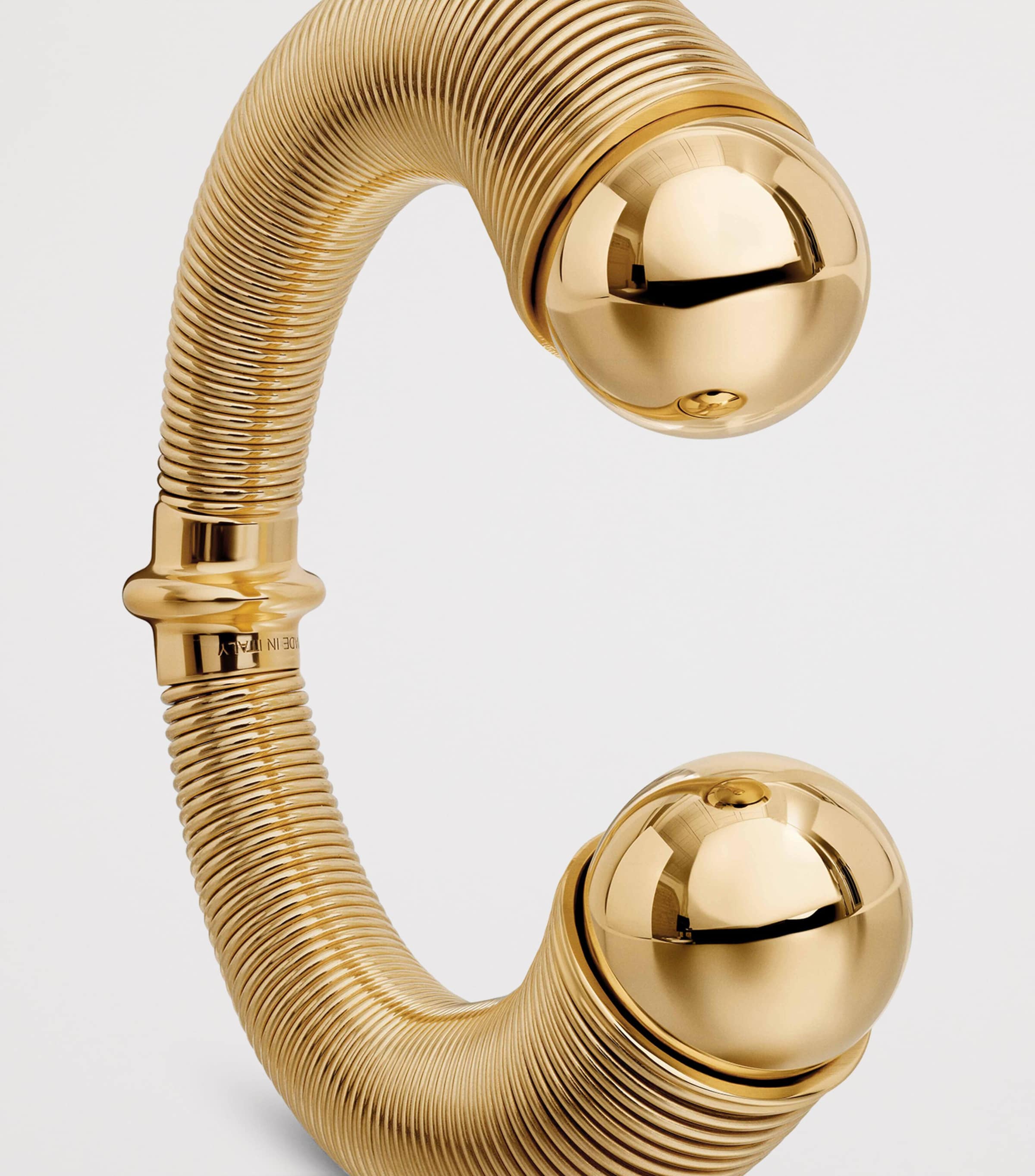 Alaïa spiral cuff gold-tone design with metal beads, UK version