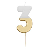 Number 3 Gold Candle 3rd Birthday GOODS M&S   