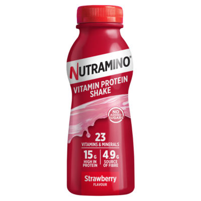 ASDA Nutramino Strawberry Flavour Vitamin Protein Shake 325ml- Buy online at McGrocer