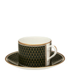 Halcyon Days Antler Trellis teacup and saucer, UK version