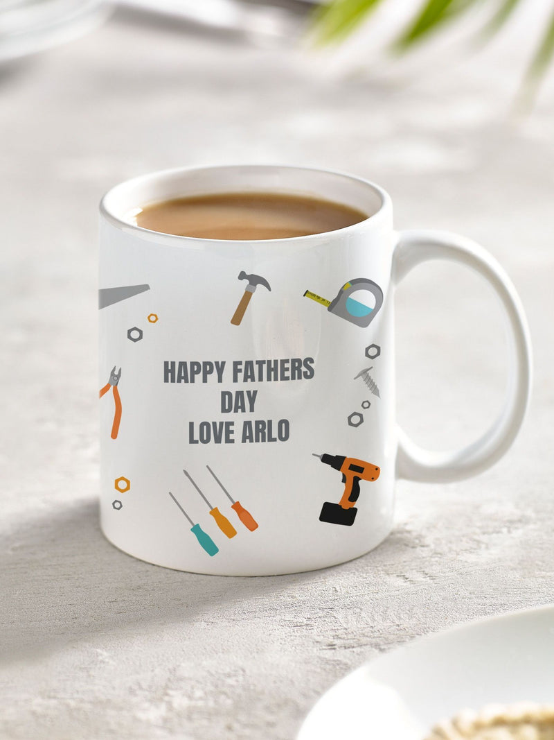 Loveabode personalised Father's Day mug and coaster set 11oz, UK version