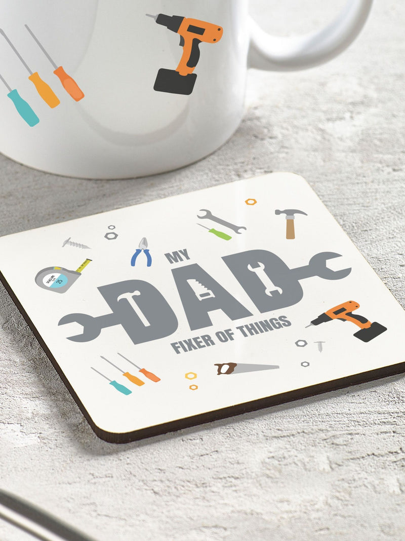 Loveabode personalised Father's Day mug and coaster set 11oz, UK version