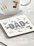Loveabode personalised Father's Day mug and coaster set 11oz, UK version