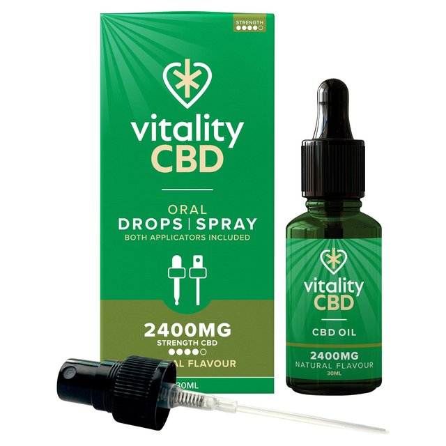 Vitality CBD Natural Spray with MCT Oil 2400mg    30ml