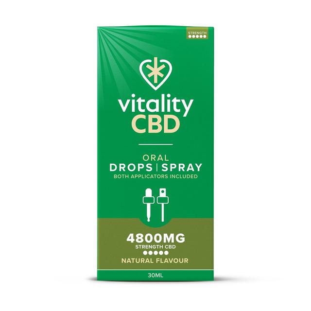 Vitality CBD Natural Spray with MCT Oil 4800mg   30ml GOODS M&S   